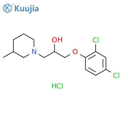 1-(2,4-dichlorophenoxy)-3-(3-methylpiperidin-1-yl)propan-2-ol hydrochloride structure