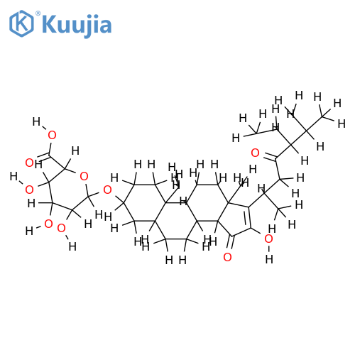 3beta-[beta-glucopyranosyloxyuronic acid]-16-hydroxy-5alpha,14beta-poriferast-16-ene-15,23-dione structure