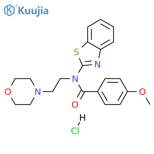 N-(1,3-benzothiazol-2-yl)-4-methoxy-N-[2-(morpholin-4-yl)ethyl]benzamide hydrochloride structure