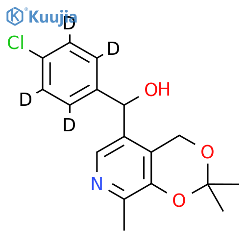 (+/-)-4-Chlorophenyl-5-(3,4-isopropylidine)-2-methylpyridinemethanol-d4 structure