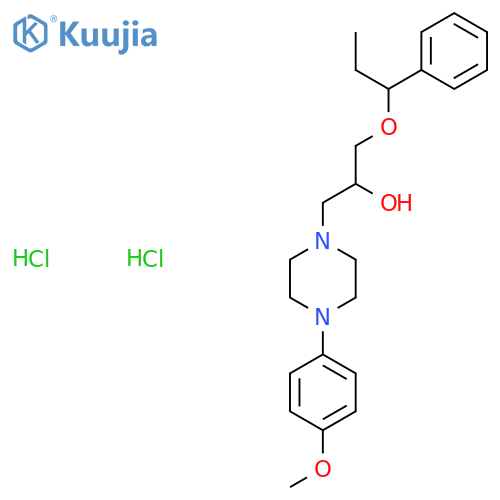 1-4-(4-methoxyphenyl)piperazin-1-yl-3-(1-phenylpropoxy)propan-2-ol dihydrochloride structure