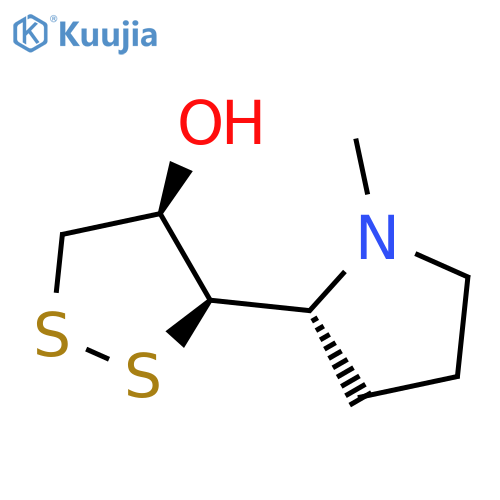 1,2-Dithiolan-4-ol,3-[(2R)-1-methyl-2-pyrrolidinyl]-, (3R,4R)-rel- structure