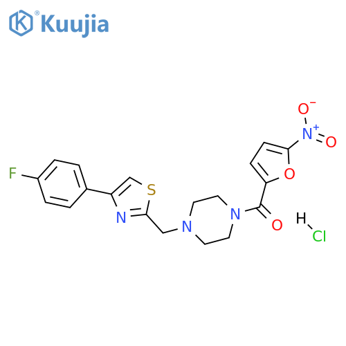 1-{4-(4-fluorophenyl)-1,3-thiazol-2-ylmethyl}-4-(5-nitrofuran-2-carbonyl)piperazine hydrochloride structure