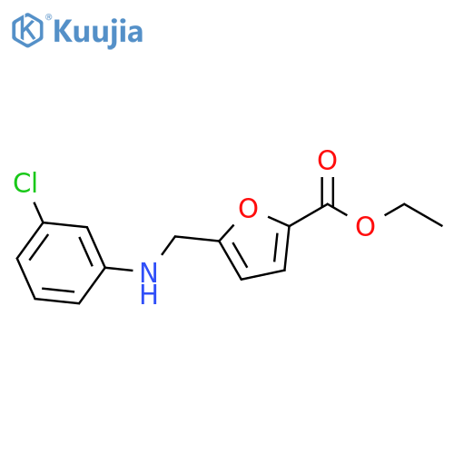 Ethyl 5-(((3-chlorophenyl)amino)methyl)furan-2-carboxylate structure