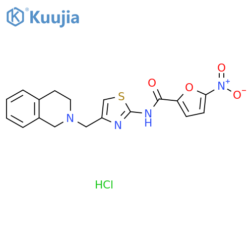 5-nitro-N-{4-(1,2,3,4-tetrahydroisoquinolin-2-yl)methyl-1,3-thiazol-2-yl}furan-2-carboxamide hydrochloride structure