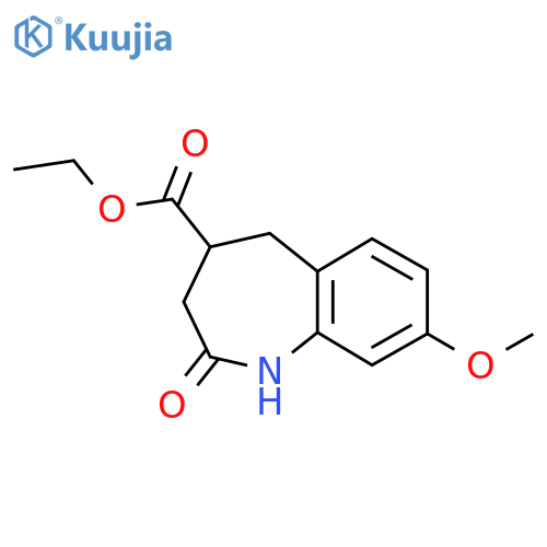 Ethyl 8-methoxy-2-oxo-2,3,4,5-tetrahydro-1H-benzo[b]azepine-4-carboxylate structure