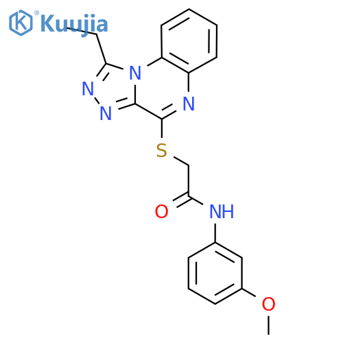 2-({1-ethyl-[1,2,4]triazolo[4,3-a]quinoxalin-4-yl}sulfanyl)-N-(3-methoxyphenyl)acetamide structure