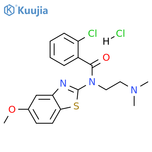 2-chloro-N-[2-(dimethylamino)ethyl]-N-(5-methoxy-1,3-benzothiazol-2-yl)benzamide hydrochloride structure
