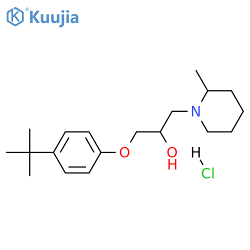 1-(4-tert-butylphenoxy)-3-(2-methylpiperidin-1-yl)propan-2-ol hydrochloride structure