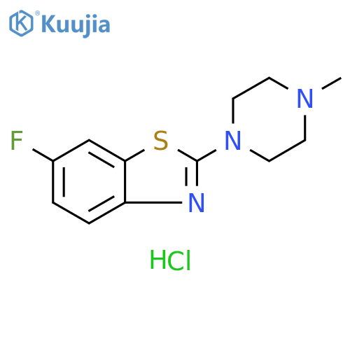 6-fluoro-2-(4-methylpiperazin-1-yl)-1,3-benzothiazole hydrochloride structure