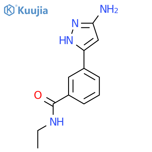 3-(3-amino-1H-pyrazol-5-yl)-N-ethylbenzamide structure