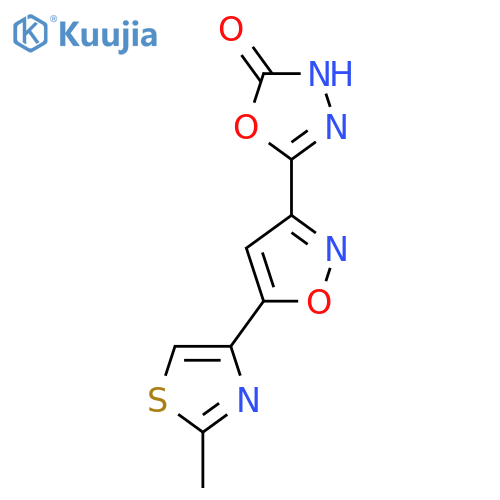 5-[5-(2-Methyl-1,3-thiazol-4-yl)isoxazol-3-yl]-1,3,4-oxadiazol-2(3H)-one structure