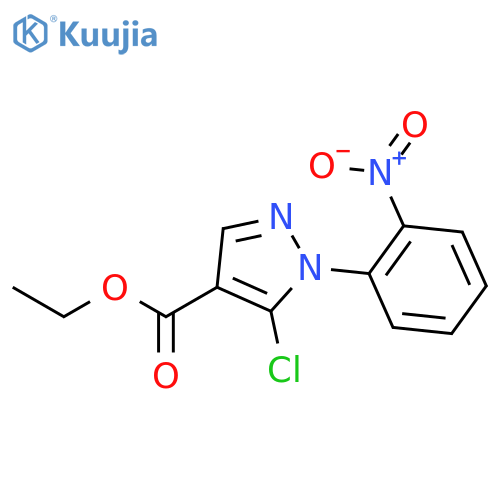 Ethyl 5-chloro-1-(2-nitrophenyl)-1H-pyrazole-4-carboxylate structure