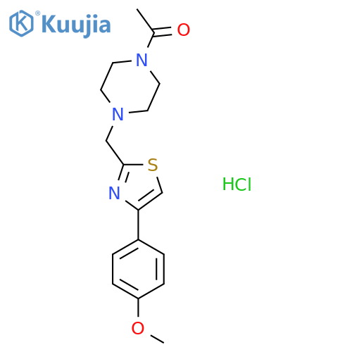 1-(4-{4-(4-methoxyphenyl)-1,3-thiazol-2-ylmethyl}piperazin-1-yl)ethan-1-one hydrochloride structure