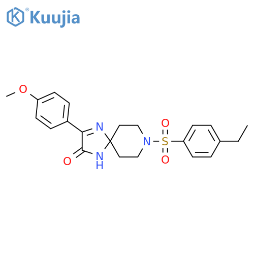8-(4-ethylbenzenesulfonyl)-3-(4-methoxyphenyl)-1,4,8-triazaspiro[4.5]dec-3-en-2-one structure