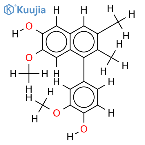 1-(4'-hydroxy-3'-methoxyphenyl)-7-methoxy-2,3-dimethylnaphthalen-6-ol structure