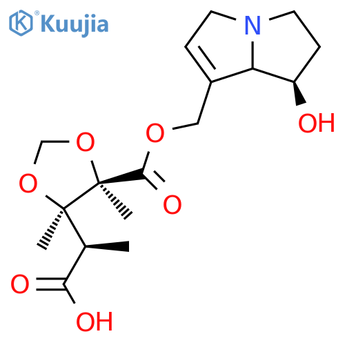L-Arabinaric acid, 2-deoxy-2-methyl-3,4-di-C-methyl-3,4-O-methylene-, 5-[(2,3,5,7a-tetrahydro-1-hydroxy-1H-pyrrolizin-7-yl)methyl] ester, (1R-trans)- (9CI) structure
