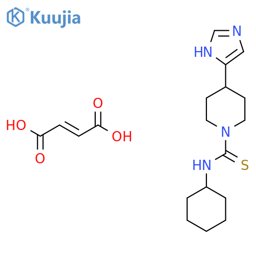 1-Piperidinecarbothioamide, N-cyclohexyl-4-(1H-imidazol-5-yl)-, 2-butenedioate (1:1) structure