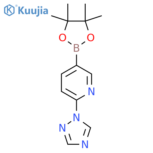 5-(4,4,5,5-Tetramethyl-1,3,2-dioxaborolan-2-yl)-2-(1H-1,2,4-triazol-1-yl)pyridine structure