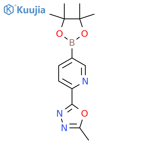2-Methyl-5-(5-(4,4,5,5-tetramethyl-1,3,2-dioxaborolan-2-YL)pyridin-2-YL)-1,3,4-oxadiazole structure