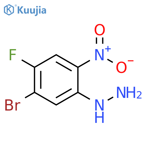 (5-Bromo-4-fluoro-2-nitro-phenyl)hydrazine structure