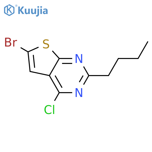 6-bromo-2-butyl-4-chlorothieno[2,3-d]pyrimidine structure