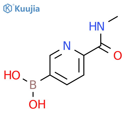 (6-(Methylcarbamoyl)pyridin-3-yl)boronic acid structure