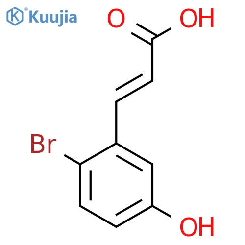 (E)-3-(2-Bromo-5-hydroxyphenyl)acrylic acid structure