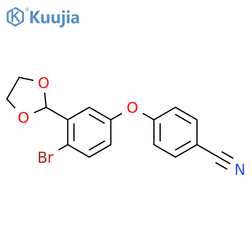 4-(4-Bromo-3-(1,3-dioxolan-2-yl)phenoxy)benzonitrile structure