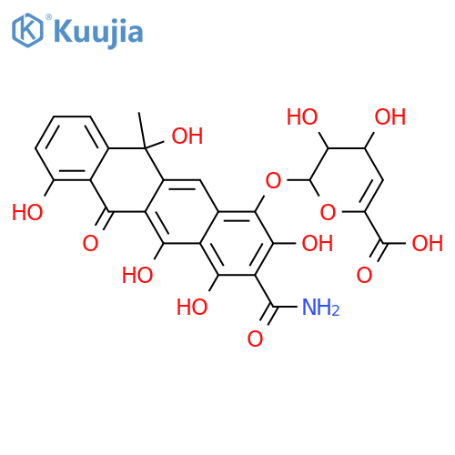 6,11-Dihydro-1,3,4,6,10,12-hexahydroxy-6-methyl-11-oxo-2-naphthacenecarboxamide; 4-O-(4-Deoxy-α-L-threo-hex-4-enopyranuronoside) structure