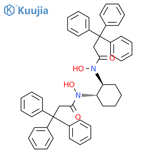 (1S,2S)-N,N'-Dihydroxy-N,N'-bis(3,3,3-triphenylpropionyl)cyclohexane-1,2-diamine structure