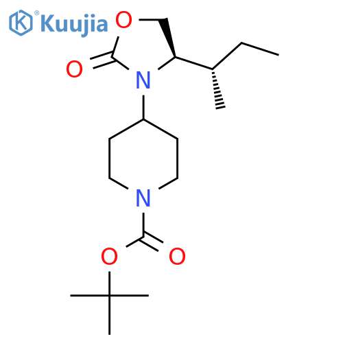Tert-butyl 4-[(4R)-4-[(2S)-butan-2-yl]-2-oxo-1,3-oxazolidin-3-yl]piperidine-1-carboxylate structure