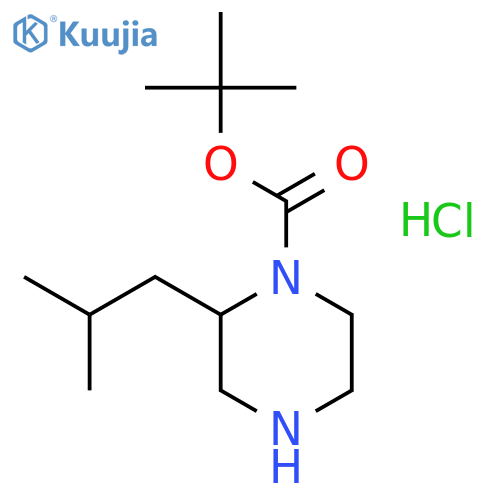 (S)-tert-Butyl 2-isobutylpiperazine-1-carboxylate hydrochloride structure