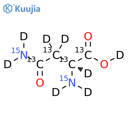 L-ASPARAGINE-13C4,15N2,D8 structure