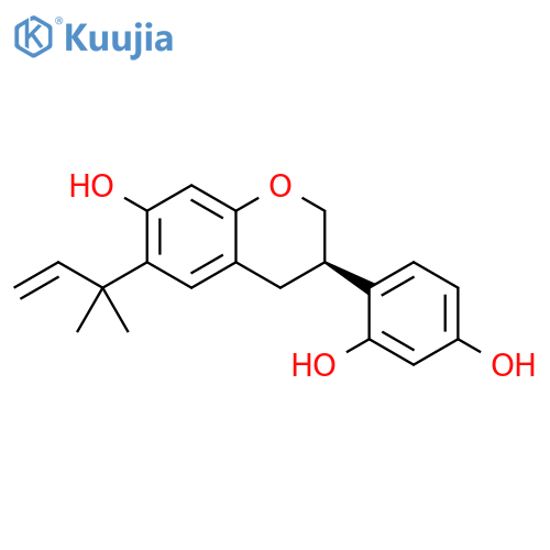 1,3-Benzenediol, 4-[(3R)-6-(1,1-dimethyl-2-propen-1-yl)-3,4-dihydro-7-hydroxy-2H-1-benzopyran-3-yl]- structure