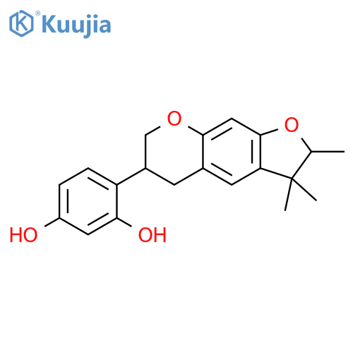 1,3-Benzenediol,4-(2,3,6,7-tetrahydro-2,3,3-trimethyl-5H-furo[3,2-g][1]benzopyran-6-yl)- (9CI) structure