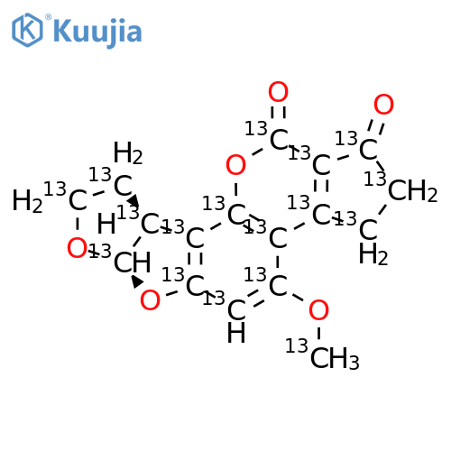 Aflatoxin B2-13C17 structure