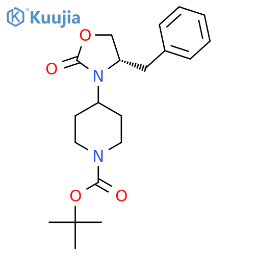 (S)-Tert-Butyl 4-(4-benzyl-2-oxooxazolidin-3-yl)piperidine-1-carboxylate structure