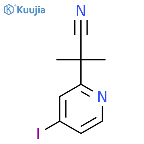 2-(4-Iodopyridin-2-yl)-2-methylpropanenitrile structure