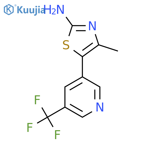 4-Methyl-5-(5-(trifluoromethyl)-pyridin-3-yl)thiazol-2-amine structure