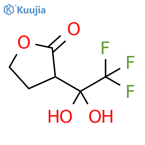 3-(2,2,2-trifluoro-1,1-dihydroxyethyl)oxolan-2-one structure