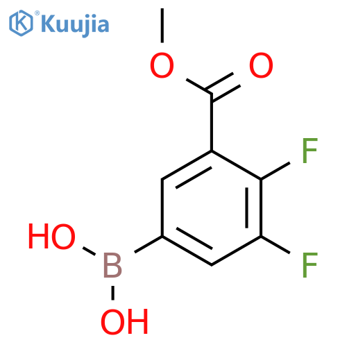 3,4-Difluoro-5-(methoxycarbonyl)phenylboronic acid structure