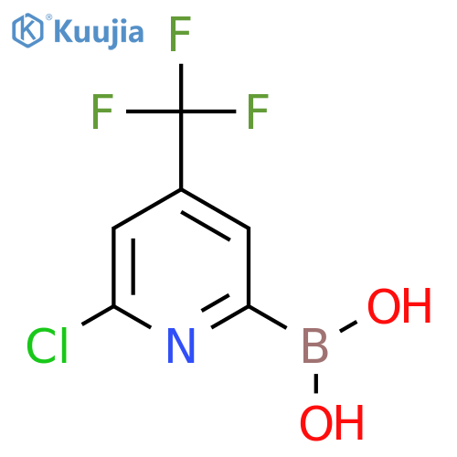 (6-Chloro-4-(trifluoromethyl)pyridin-2-yl)boronic acid structure