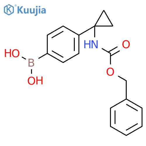 4-(1-(Benzyloxycarbonylamino)cyclopropyl)phenylboronic acid structure