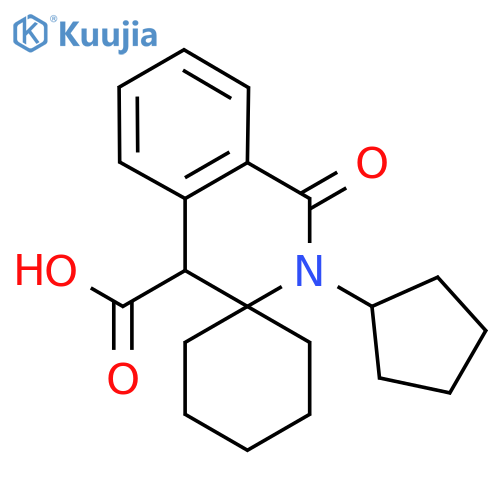 2'-Cyclopentyl-1'-oxo-1',4'-dihydro-2'H-spirocyclohexane-1,3'-isoquinoline-4'-carboxylic Acid structure