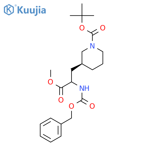 (S)-1-Boc-3-(2-Cbz-amino-2-methoxycarbonyl-ethyl)piperidine structure