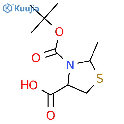 Boc-(4S,2RS)-2-methylthiazolidine-4-carboxylic Acid structure