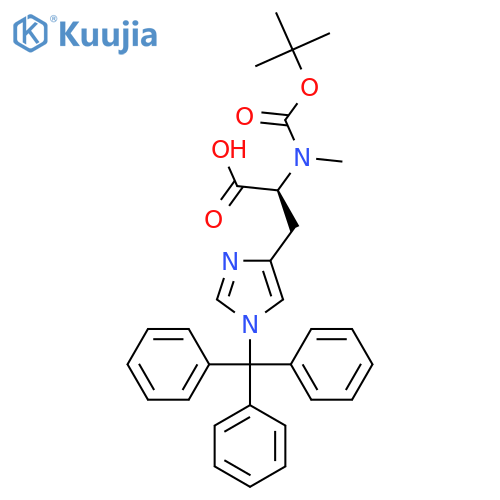 Boc-Nalpha-methyl-N-im-trityl-L-histidine structure