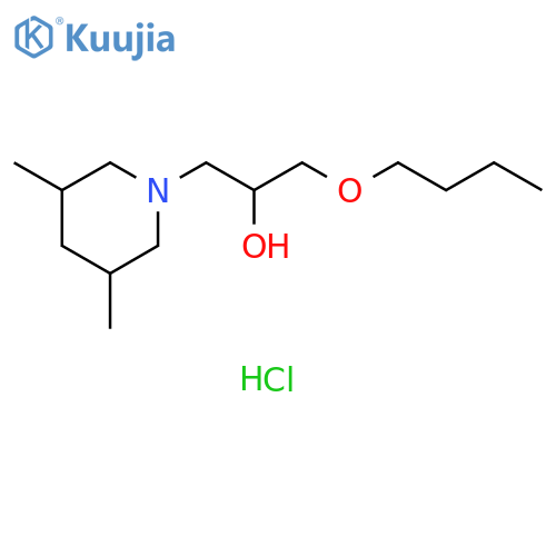 1-butoxy-3-(3,5-dimethylpiperidin-1-yl)propan-2-ol hydrochloride structure