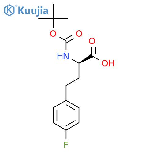 (2R)-4-(4-fluorophenyl)-2-[(2-methylpropan-2-yl)oxycarbonylamino]butanoic acid structure